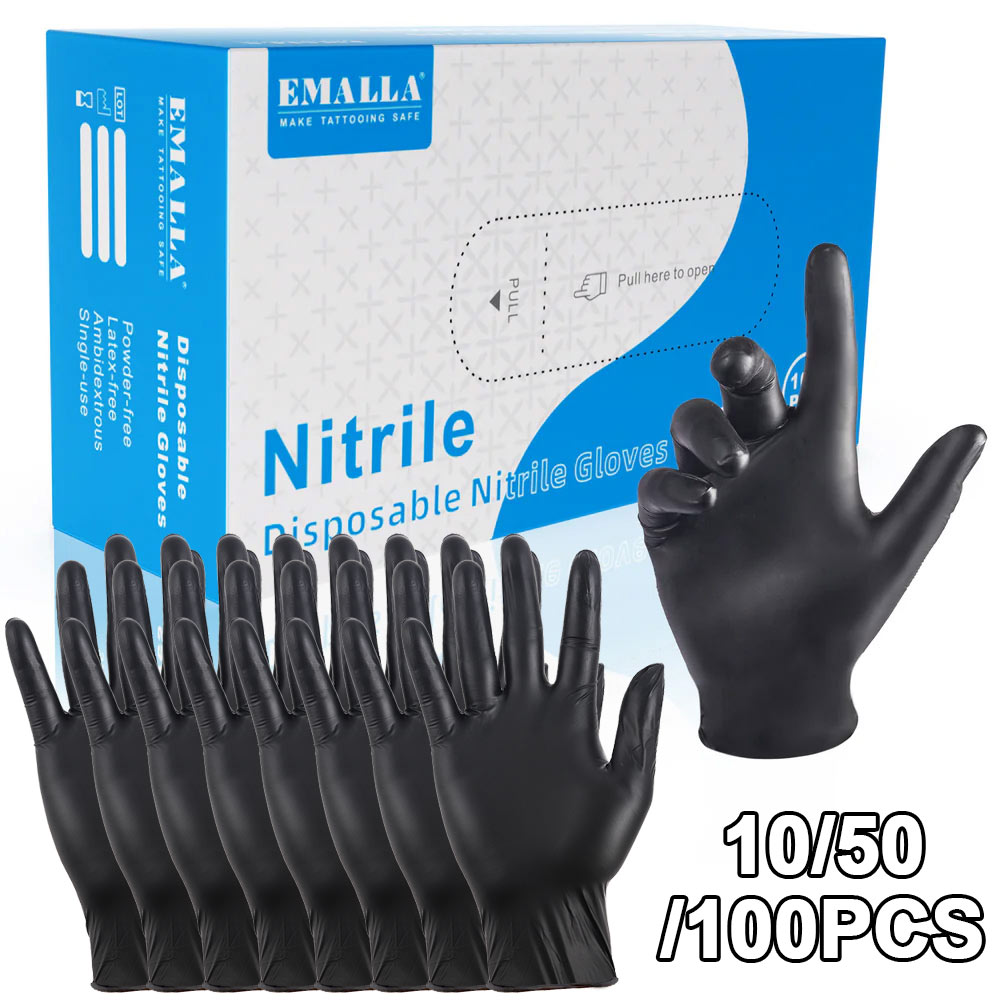 Disposable Gloves Nitrile - 100/50/10PCS Guanti monouso per tatuaggio in