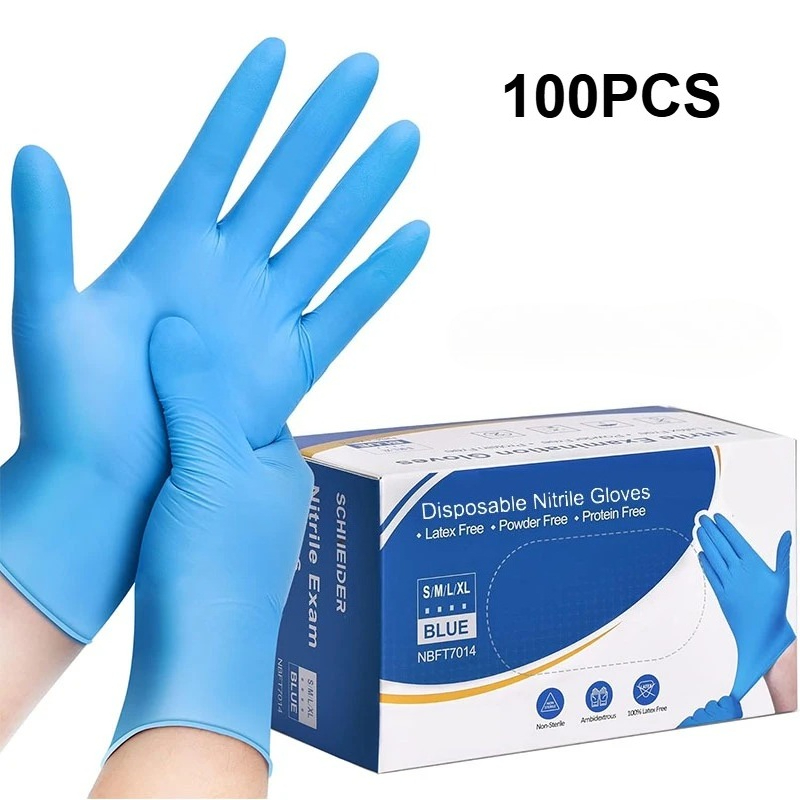 Disposable Gloves Nitrile - 100 Pezzi Guanti Monouso in Nitrile