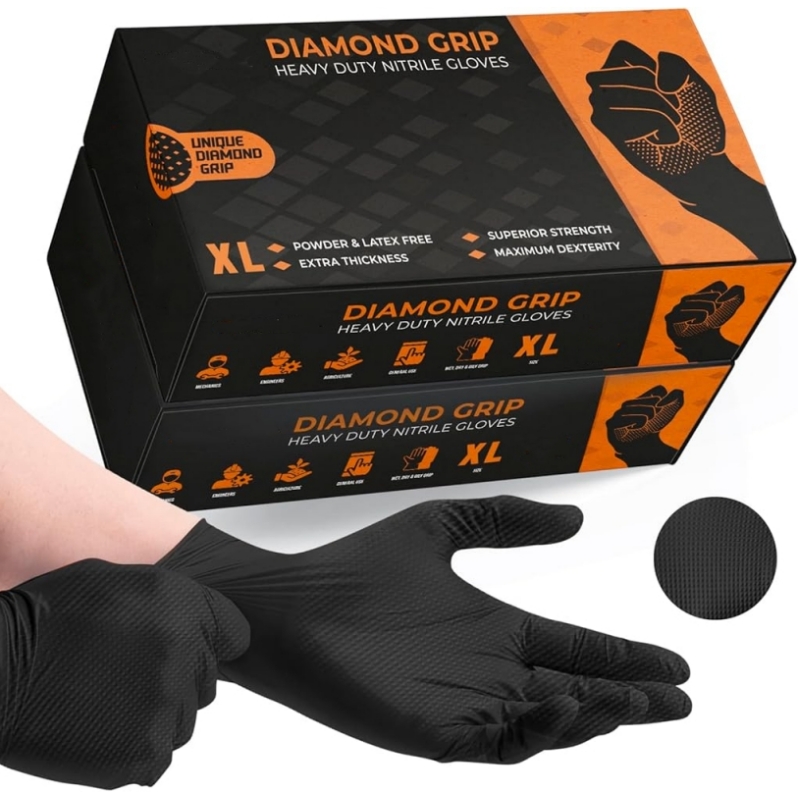 Disposable Gloves Nitrile - Guanti monouso in nitrile nero resistente