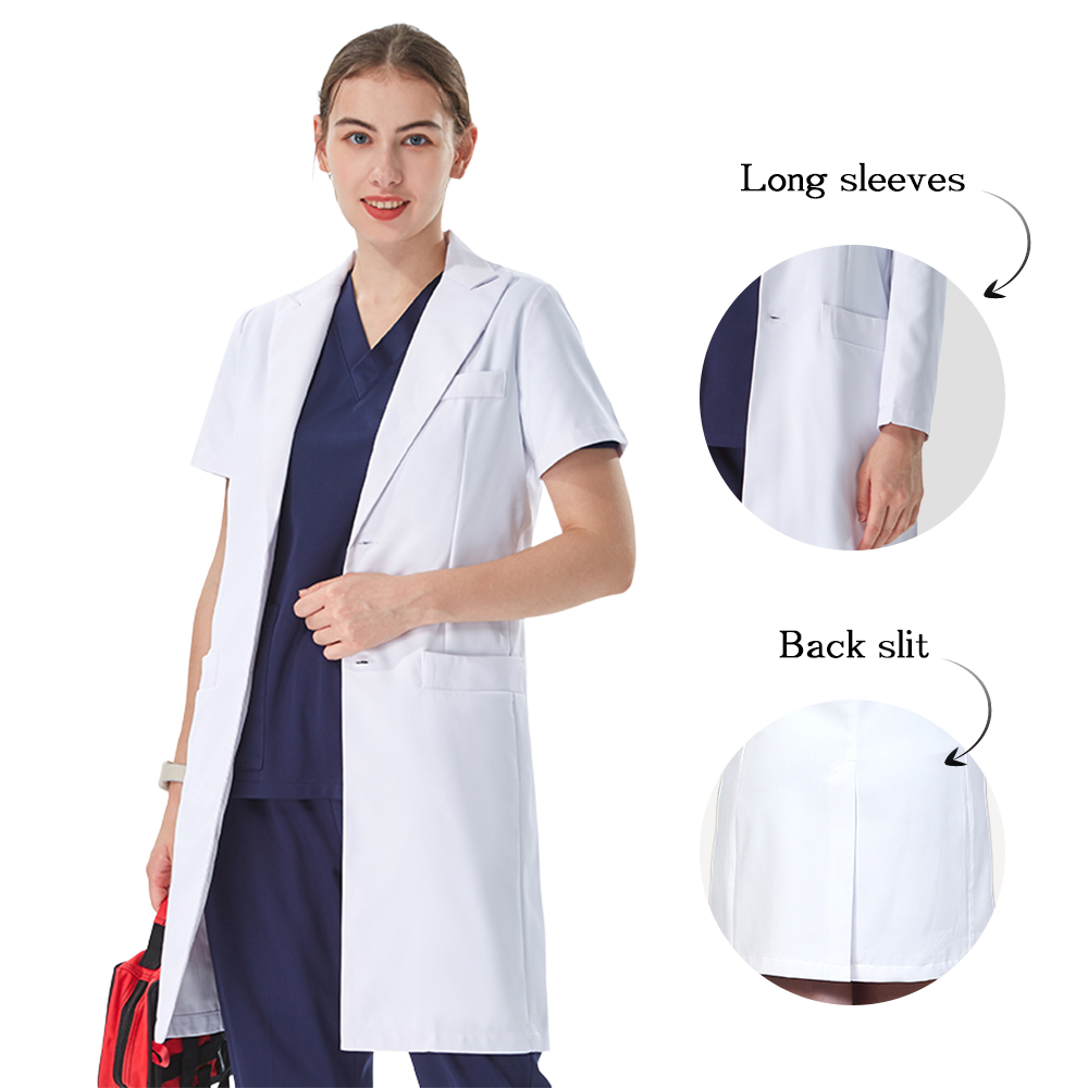 Medical Lab Coats - Camice da Medico Bianco con Colletto