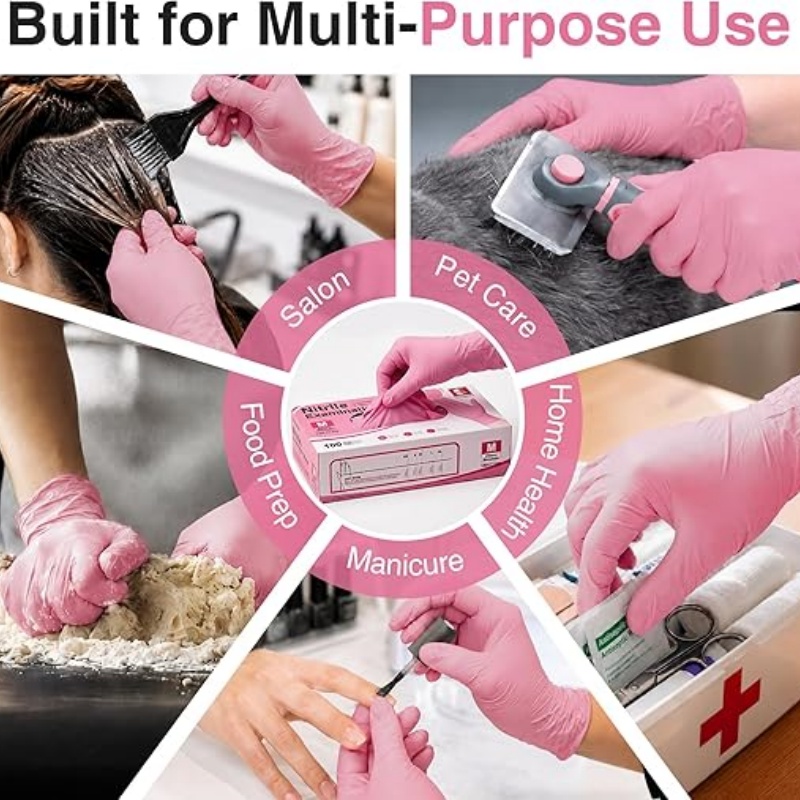 Guanti Monouso in Nitrile Rosa - Disposable Gloves Nitrile recensione e prezzo