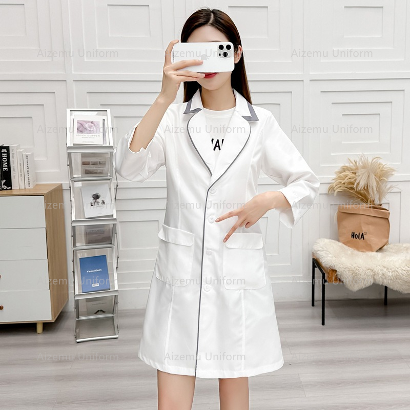 uniforme di bellezza nera con  - Medical Lab Coats recensione e prezzo