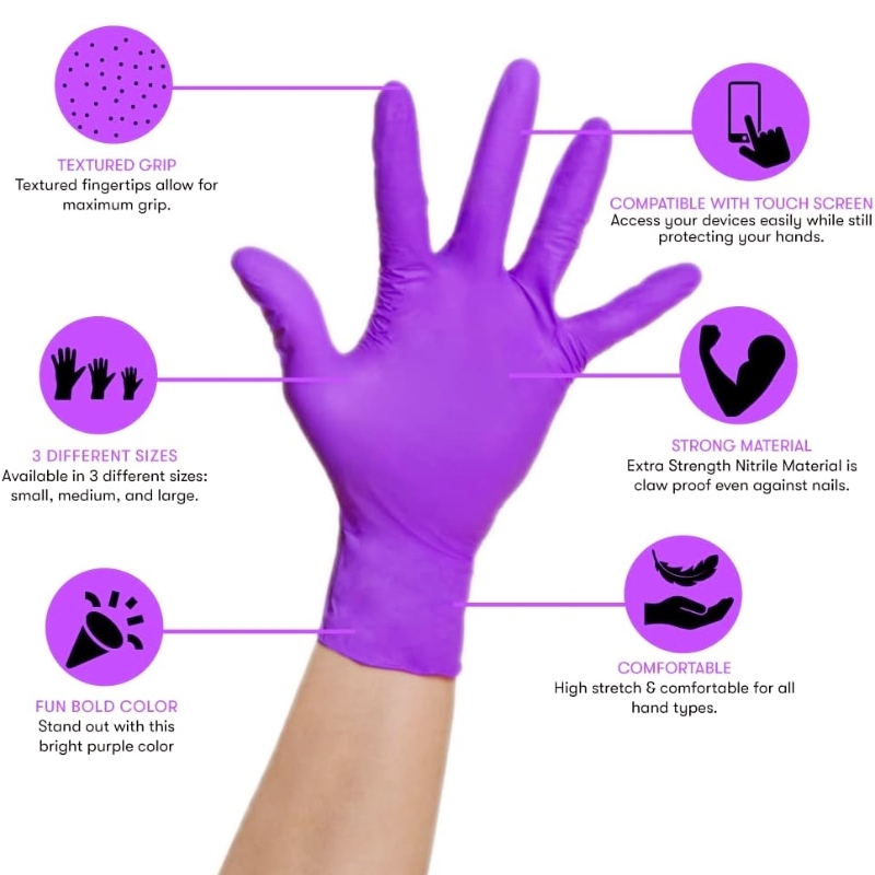 50/100PCS Guanti in nitrile vi - Disposable Gloves Nitrile recensione e prezzo
